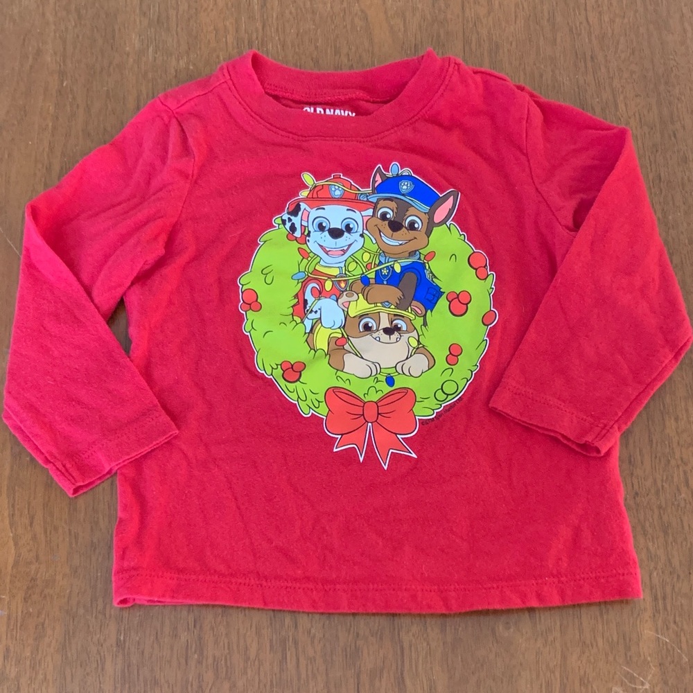 😊FREE😊 Old Navy Red Kids Long Sleeve Shirt with Paw Patrol
